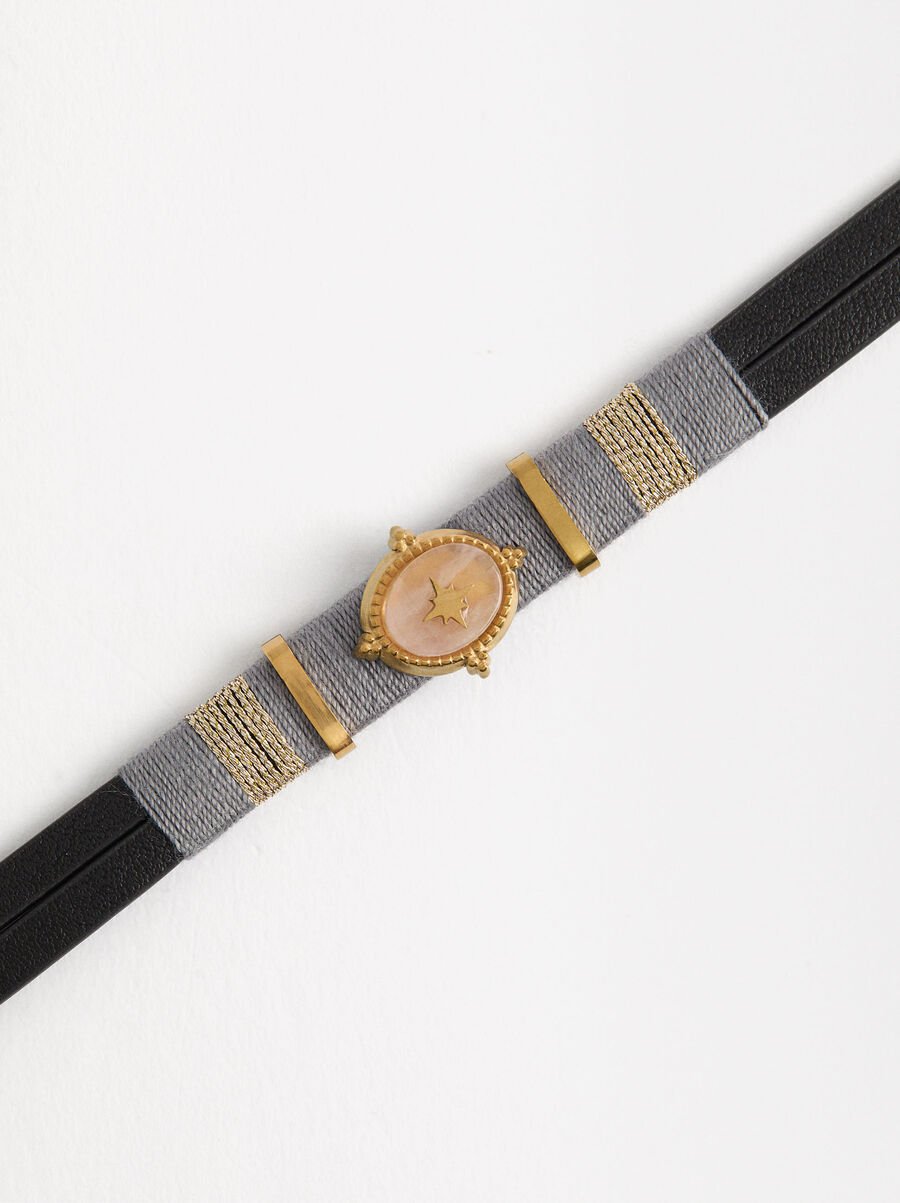 Bracelet with Stone - Stainless Steel