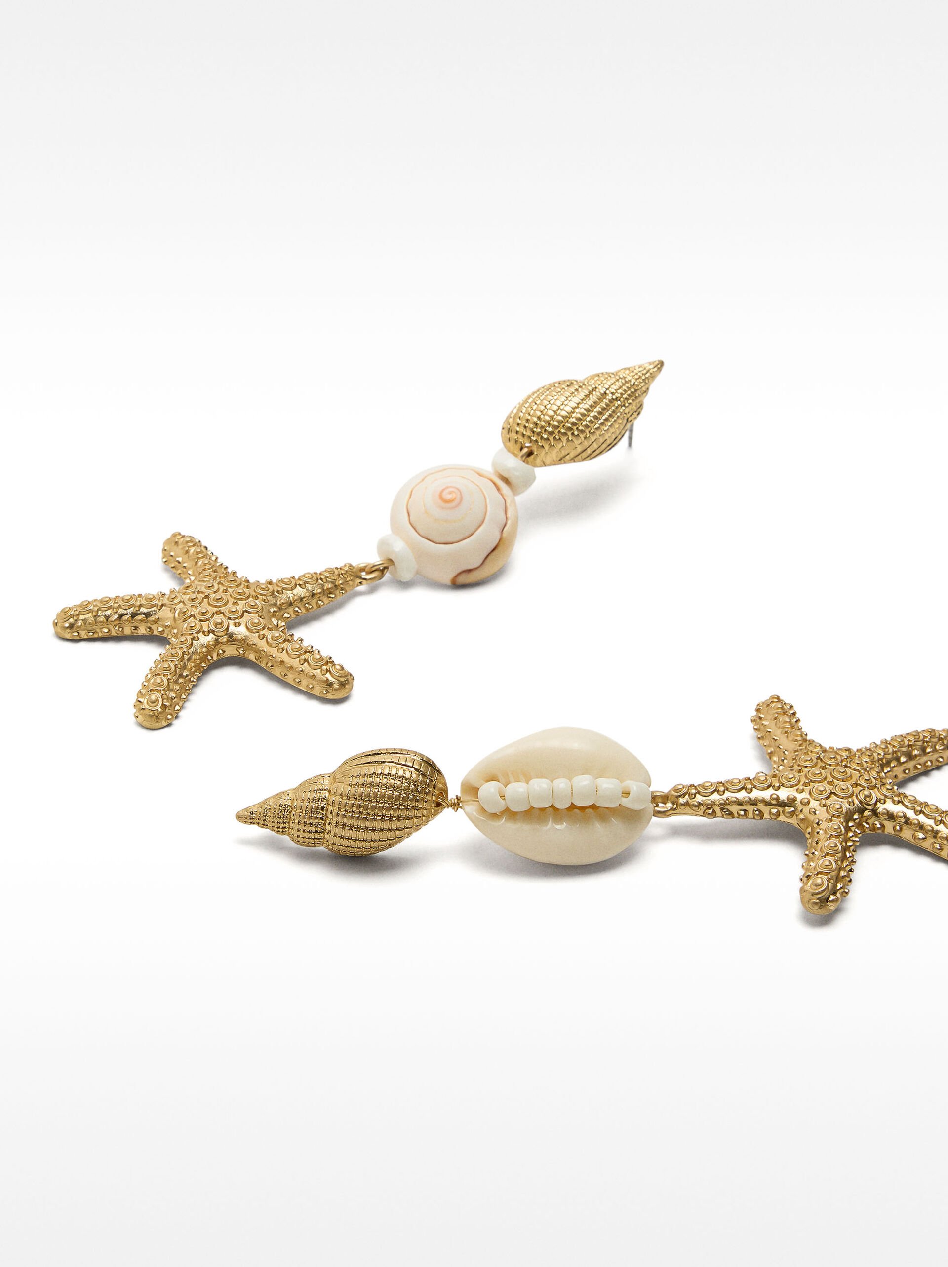 Long shell earrings image number 2.0