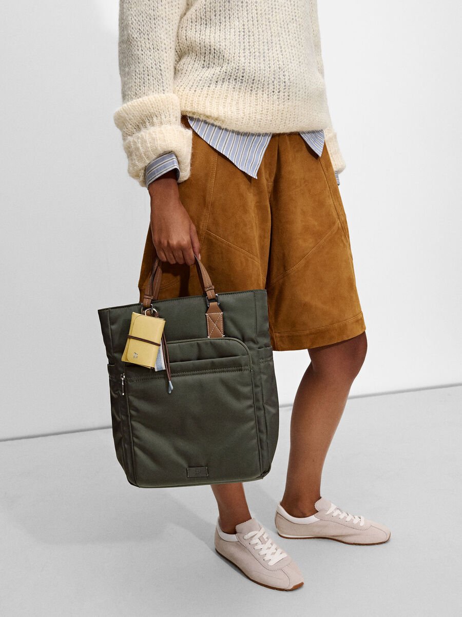 Nylon backpack with pendant