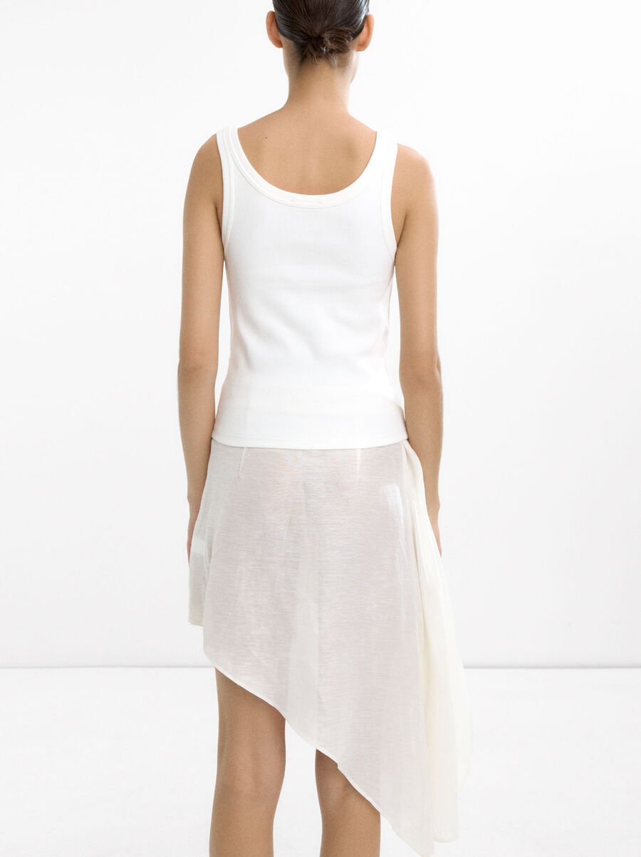 Top with beaded flowers