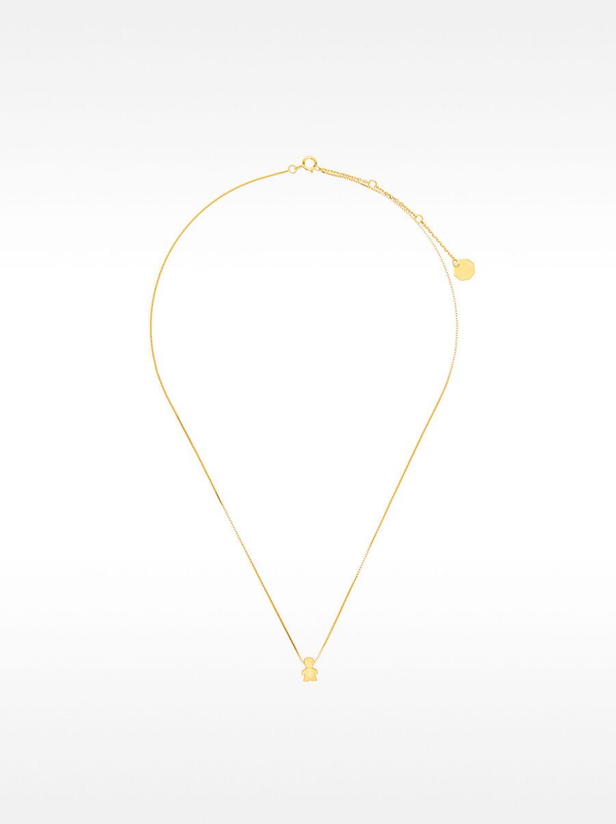 Short necklace with boy charm - 925 sterling silver