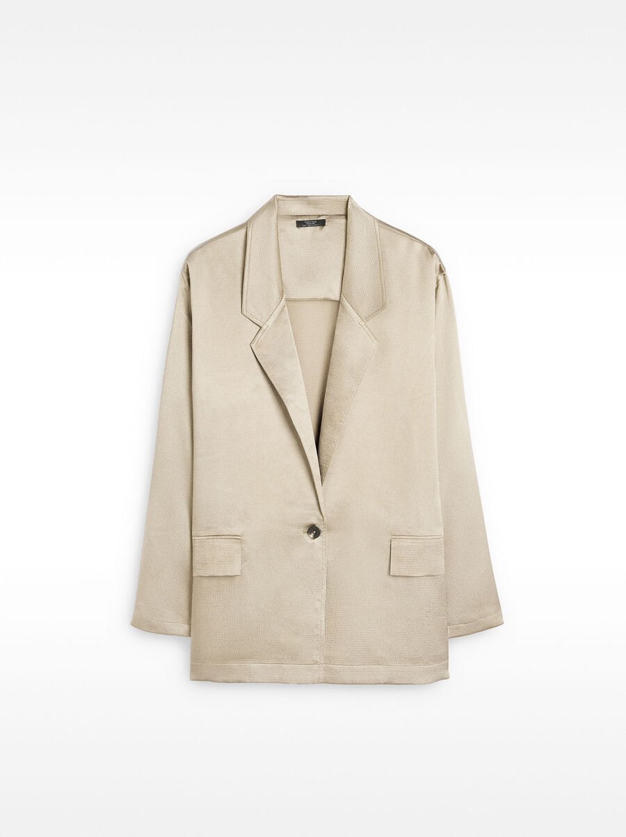 Satin textured blazer