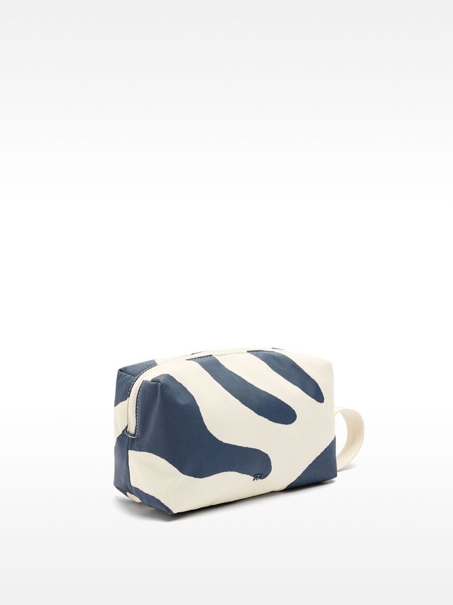 Printed nylon cosmetic bag