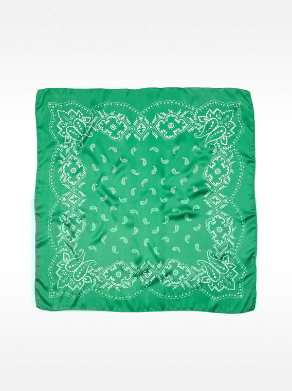 Printed square scarf