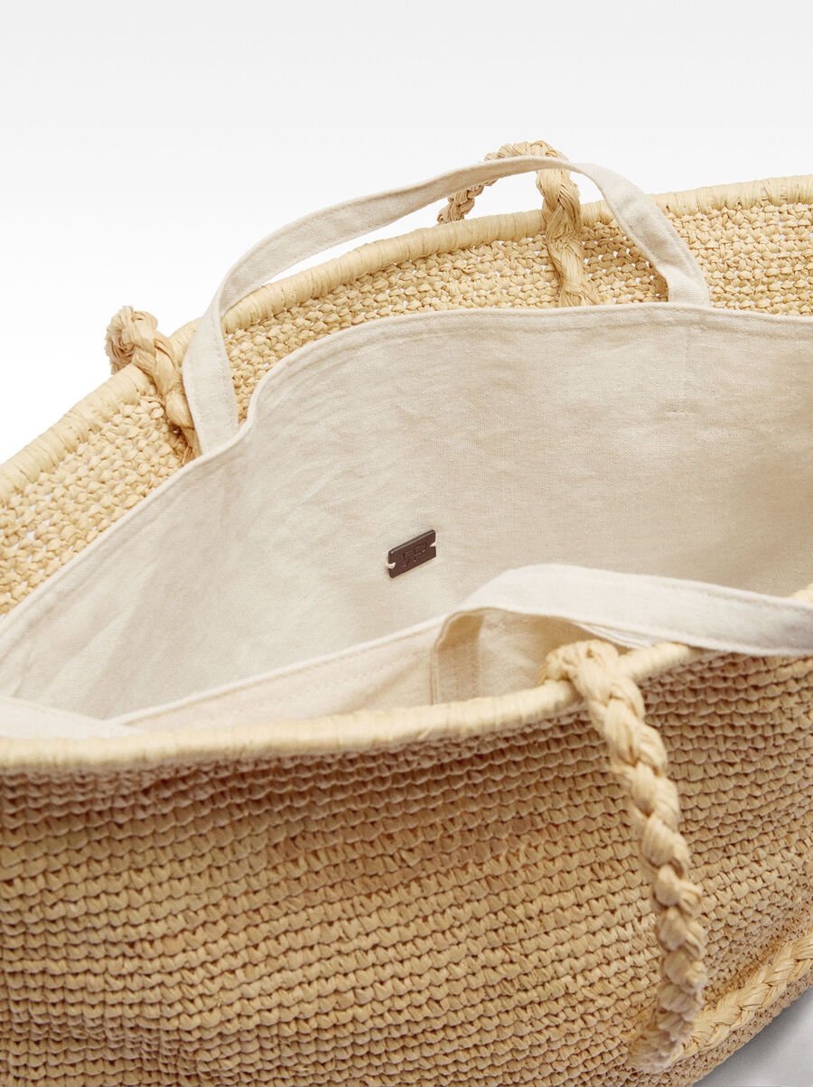 Large straw shopper bag