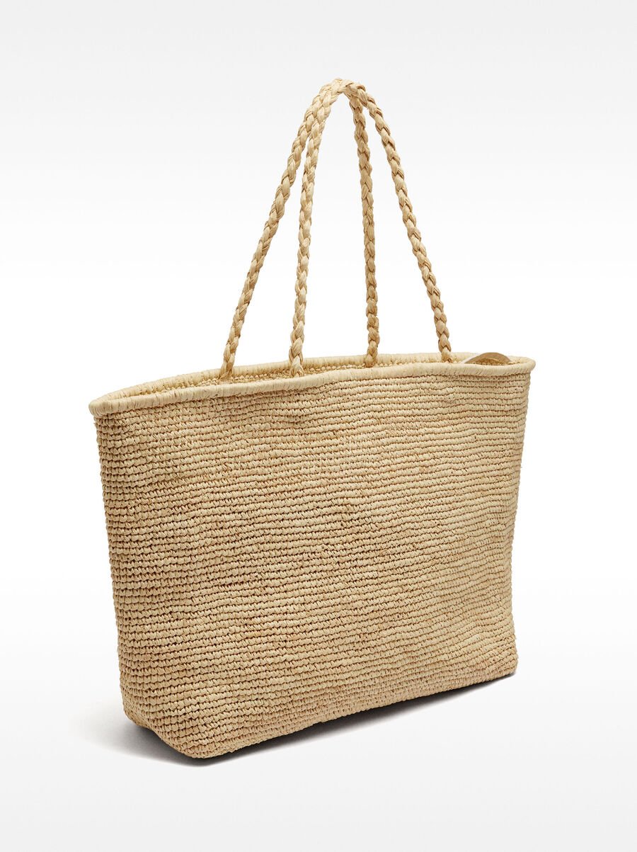 Large straw shopper bag