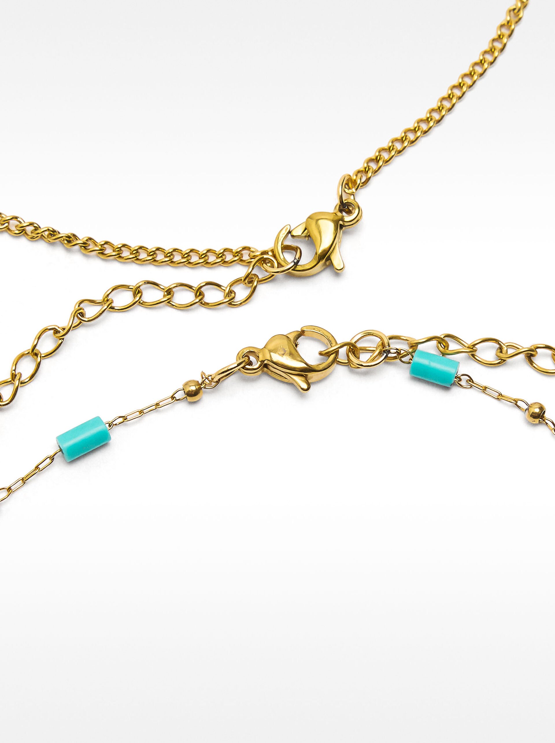 Anklet set with stars – stainless steel image number 4.0