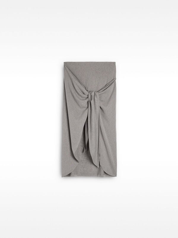 Draped cotton skirt