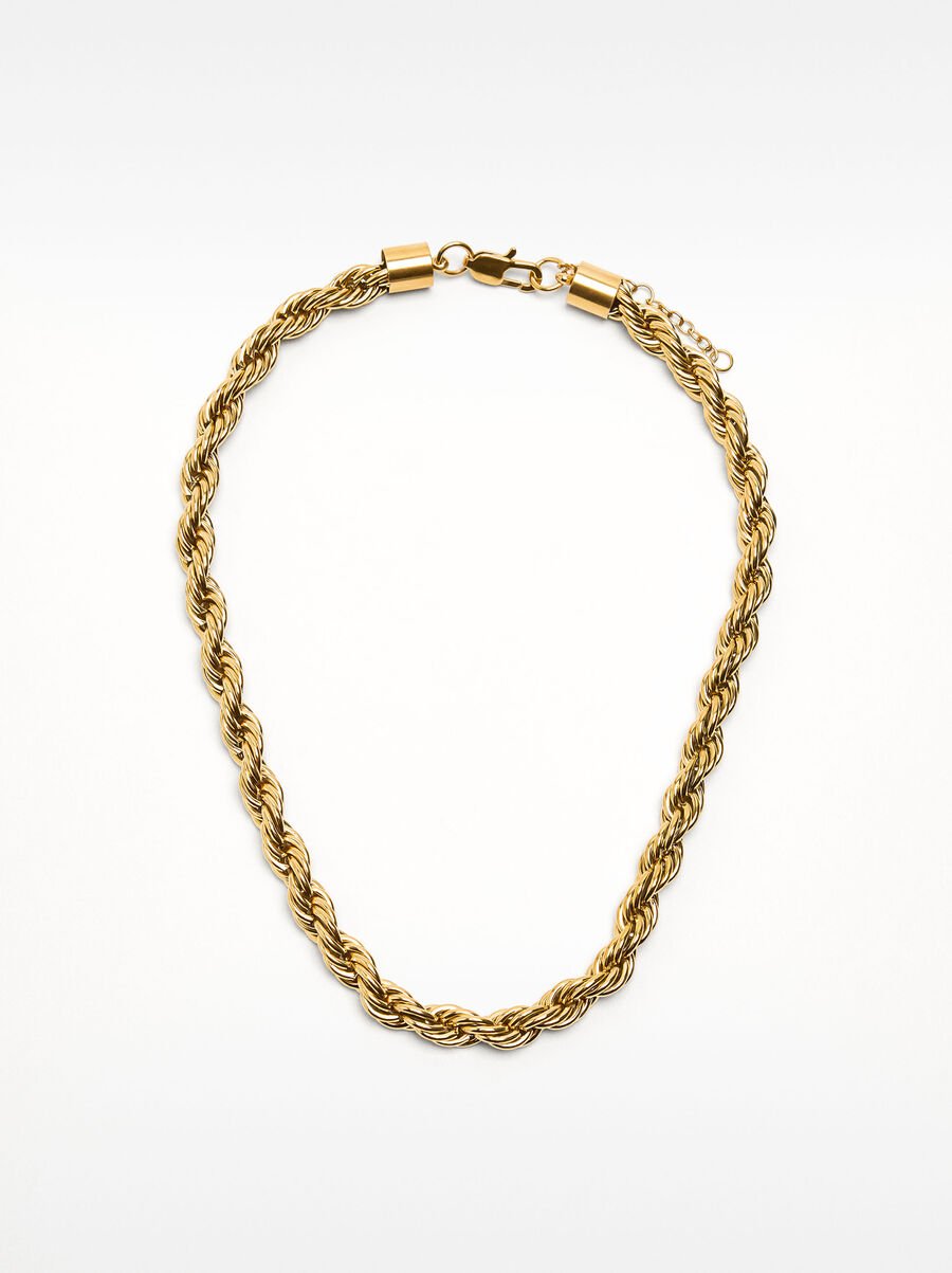 Solomon cord necklace - stainless steel