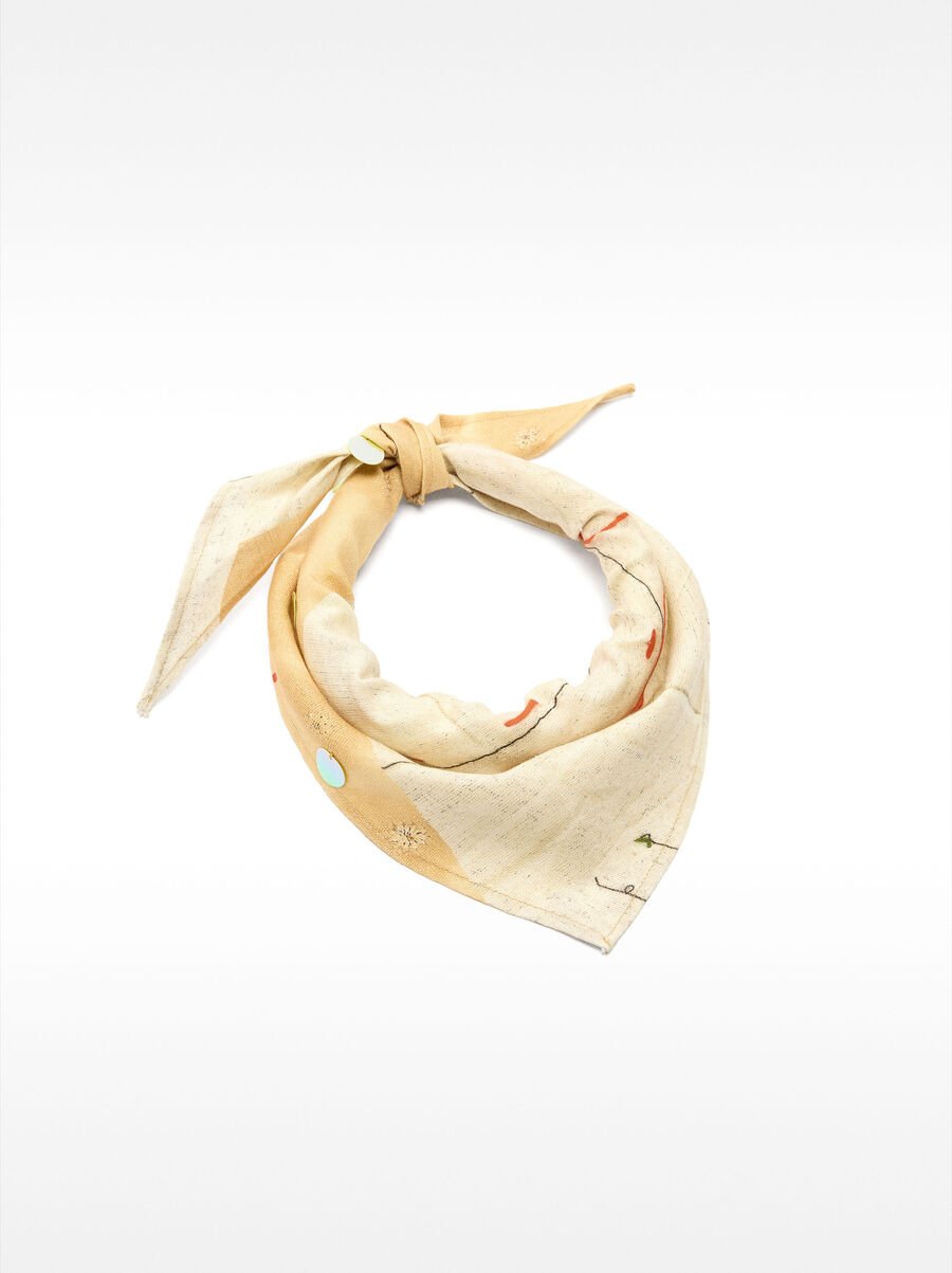 Triangular linen scarf