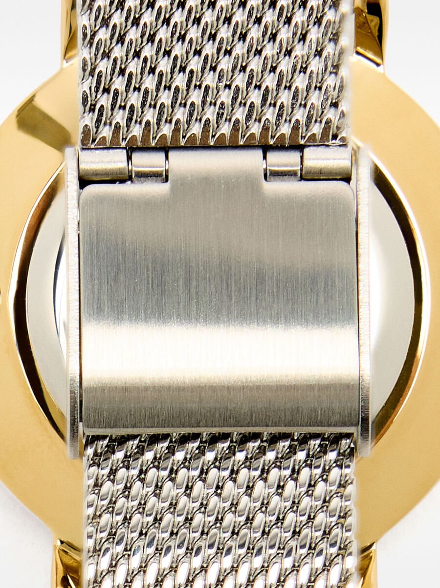 Watch with world map case