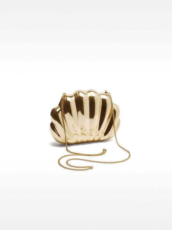 Clutch da festa in metallo ostrica