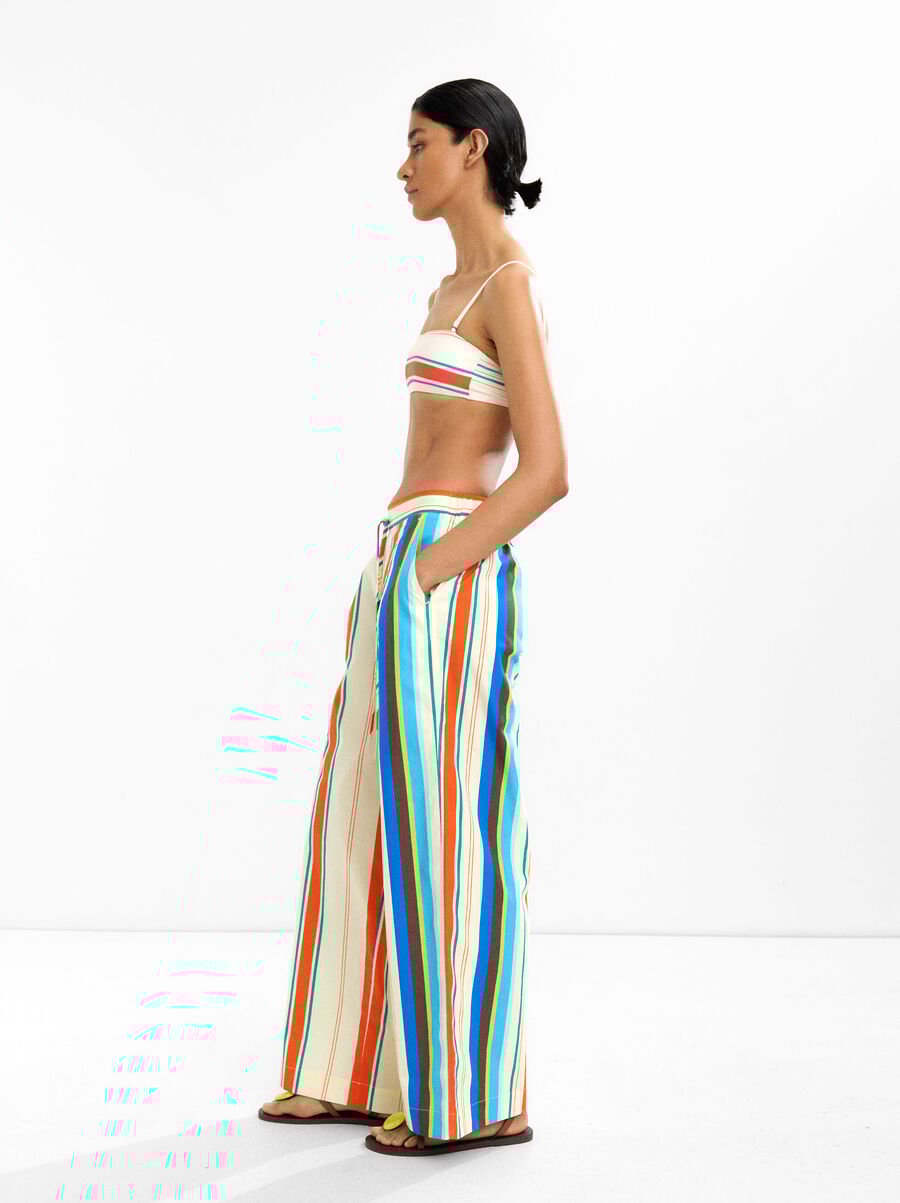 Pantalón con rayas 100% algodón 