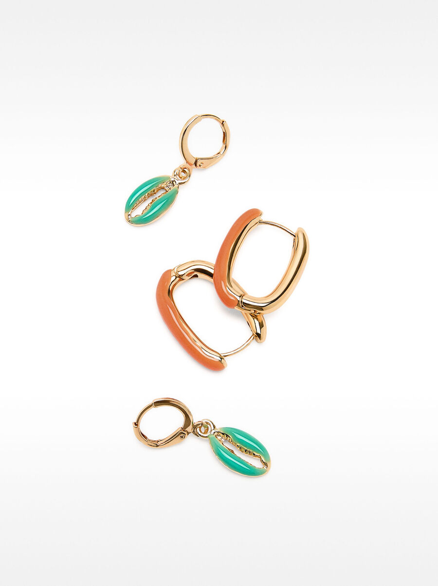 Set of enamelled earrings