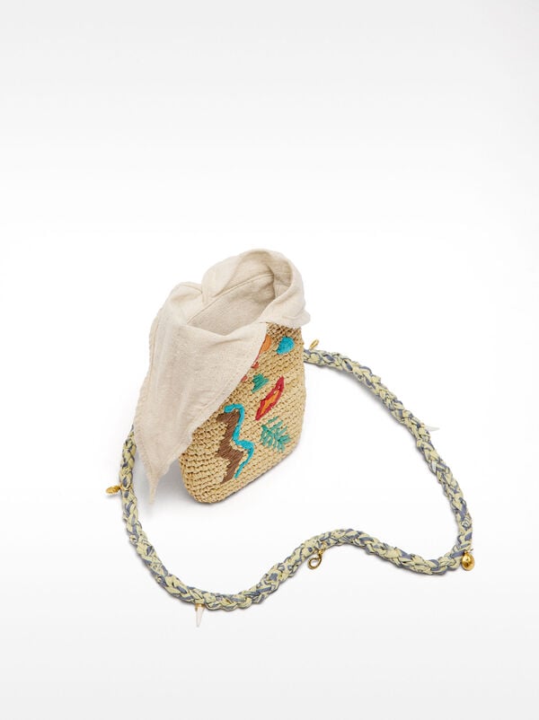 Straw mobile phone bag
