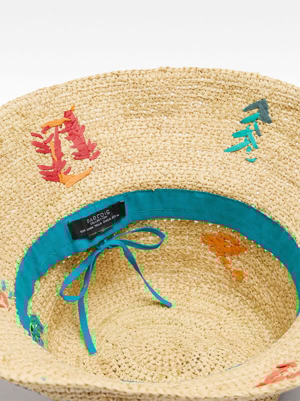 Straw effect bucket hat