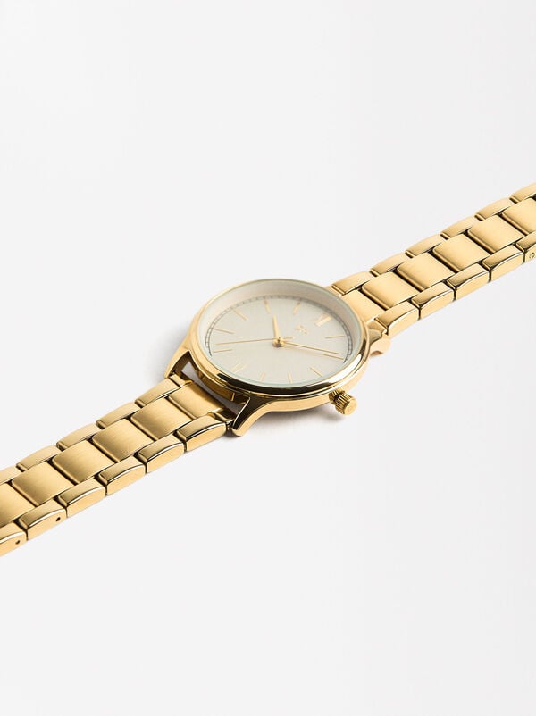 Watch with stainless steel wristband