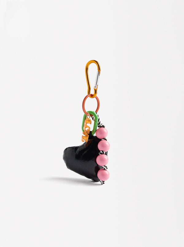 Heart keychain charm