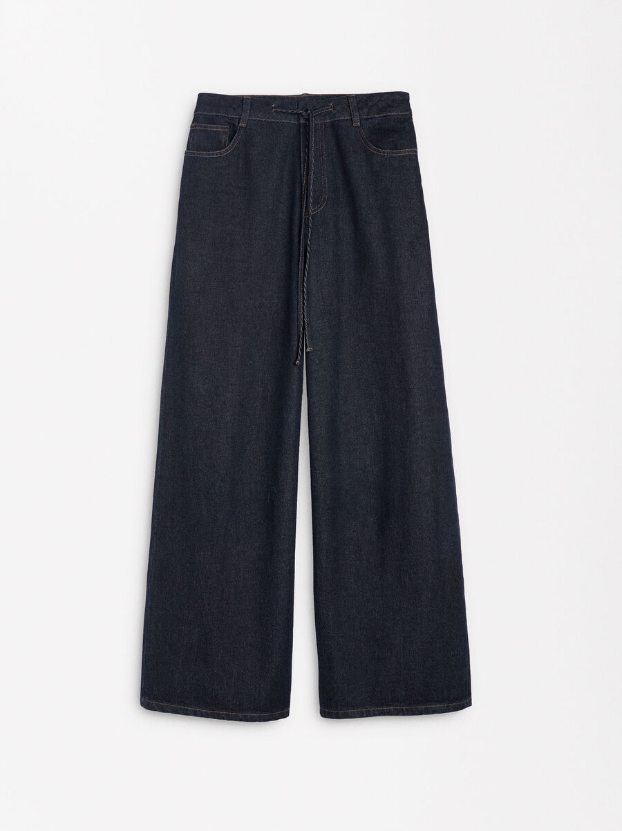 Jeans with drawstring