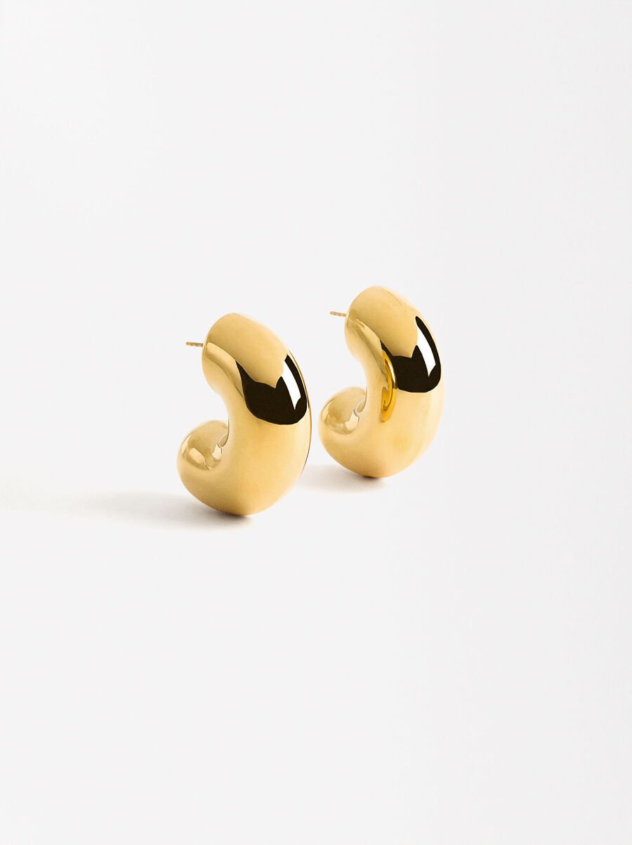 Maxi round earrings - stainless steel