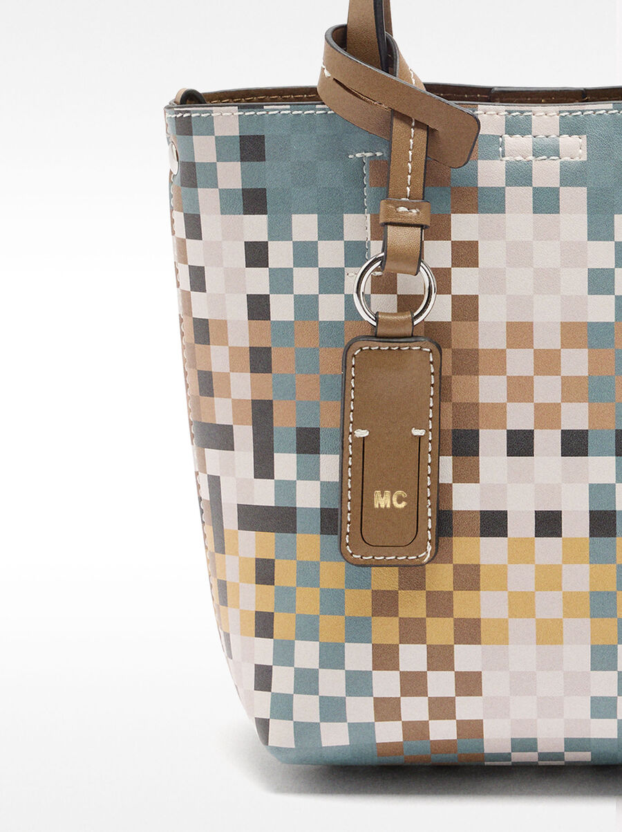 Sac bandoulière à carreaux