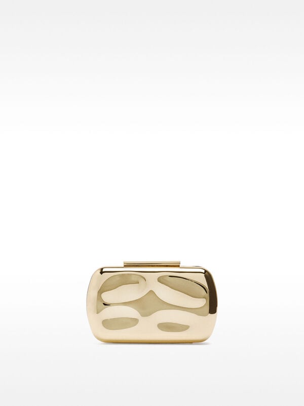 Clutch in metallo con rilievo