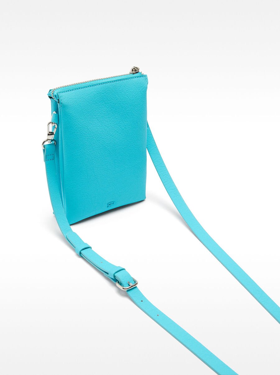 Double crossbody bag with studs