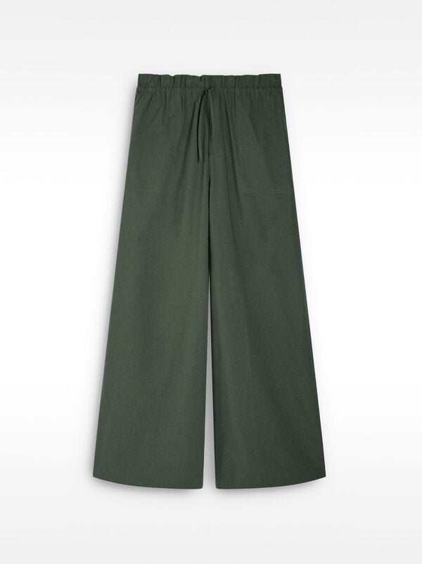 Pantalon 100 % coton avec fronces