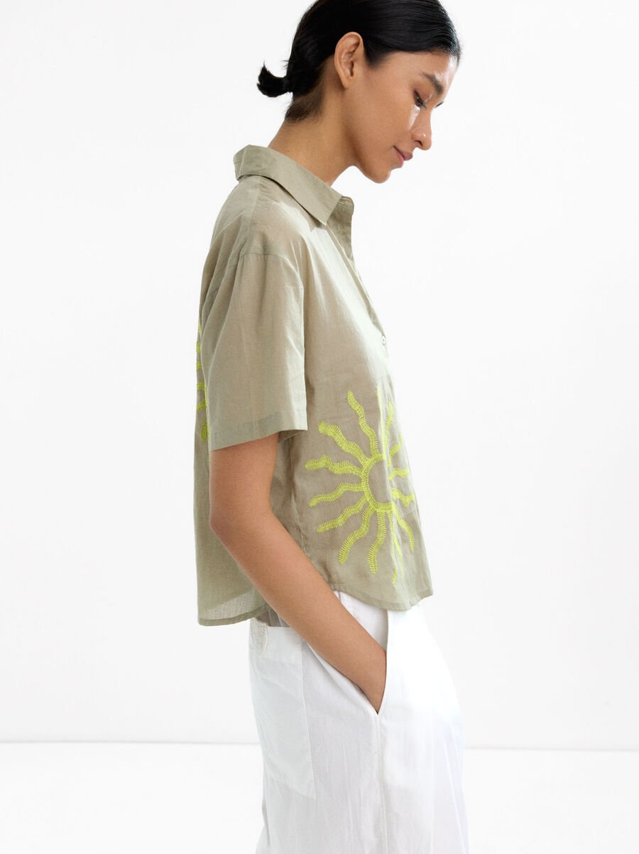 100% cotton shirt with embroidery