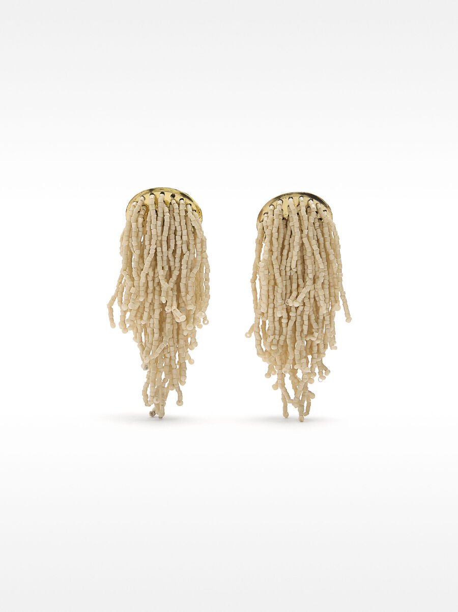 Long earrings with beads