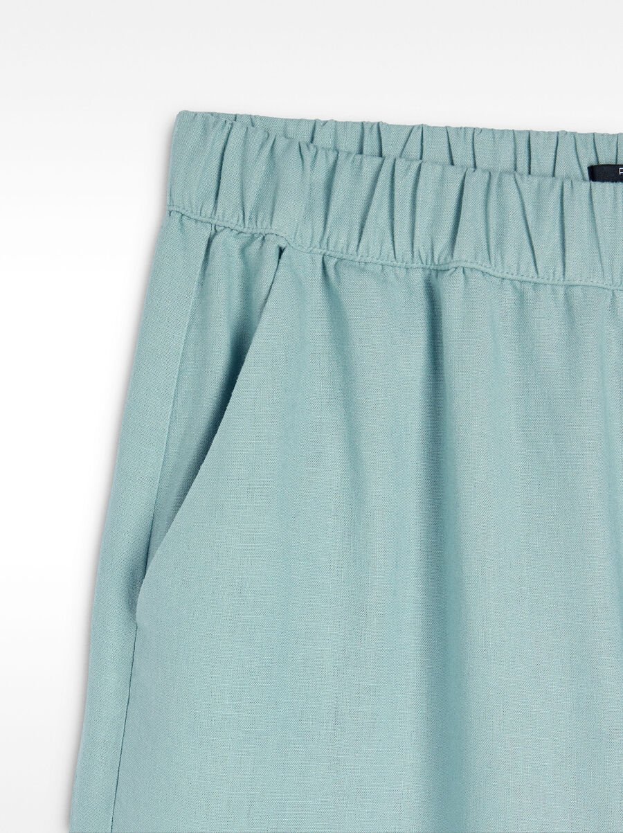 Pantalón cintura elástica con lino